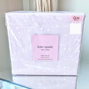 Kate Spade Pink Dot QUEEN Sheet Set